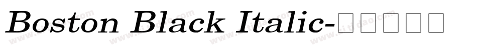 Boston Black Italic字体转换